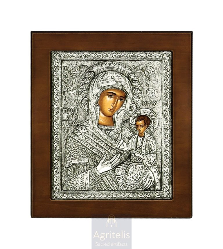 Icoană din argint, Agritelis Church Supplies, ieraskevi.com, Tatăl nostru cu detalii aurite