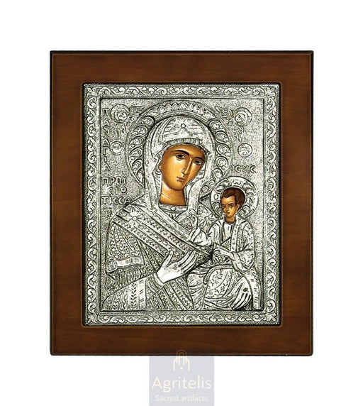 Silver Icon, Agritelis Church Supplies, ieraskevi.com, Our Father with Gold-Plated Details