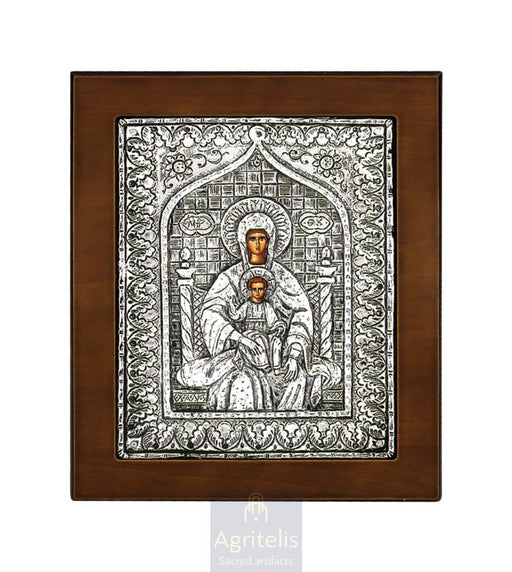 Silver Icon, Agritelis Church Supplies, ieraskevi.com, Our Father with Gold-Plated Details