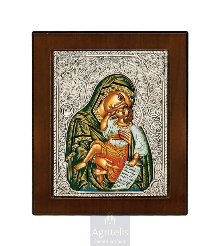 Icoană din argint, Agritelis Obiecte bisericești, ieraskevi.com, Maica Domnului în rugăciune