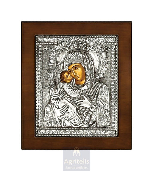 Silver Icon, Agritelis Church Supplies, ieraskevi.com, Theotokos in Prayer