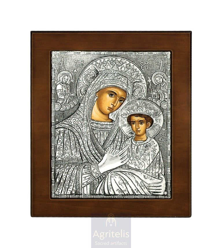 Silver Icon, Agritelis Church Supplies, ieraskevi.com, Theotokos Amolyntos
