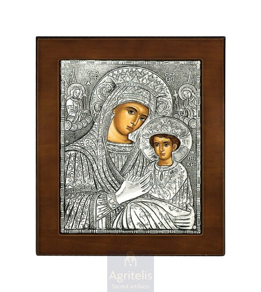 Silver Icon, Agritelis Church Supplies, ieraskevi.com, Theotokos Amolyntos