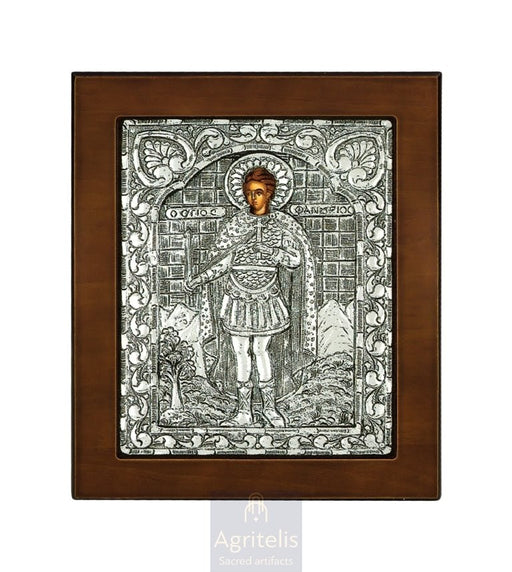 Silver Icon, Agritelis Church Supplies, ieraskevi.com, Theotokos Amolyntos