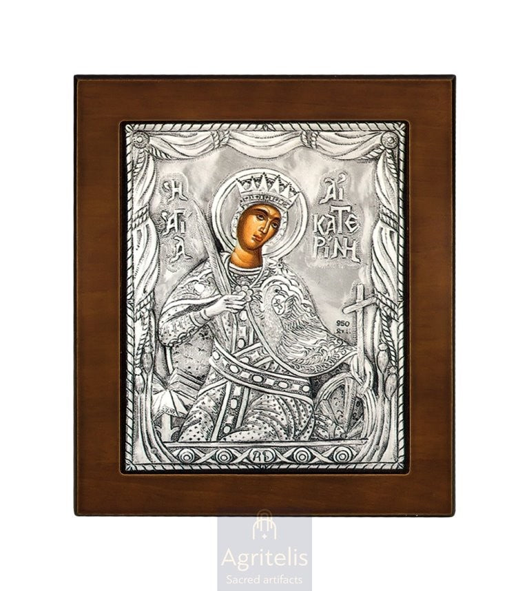 Серебряная икона, Αγριτέλης церковная, ieraskevi.com, БОГОРОДИЦА НЕПОРОЧНАЯ