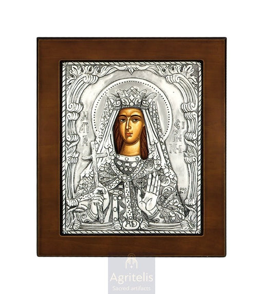Silver Icon, Agritelis Church Supplies, ieraskevi.com, Theotokos Amolyntos