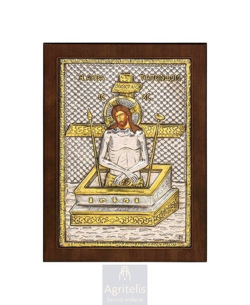 Silver Icon, Agritelis Church Supplies, ieraskevi.com, The Expectant Theotokos — 23 x 17cm