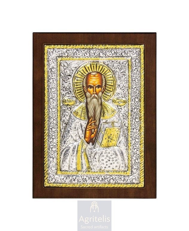 Silver Icon, Agritelis Church Supplies, ieraskevi.com, The Expectant Theotokos — 23 x 17cm