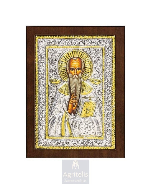 Silver Icon, Agritelis Church Supplies, ieraskevi.com, The Expectant Theotokos — 23 x 17cm