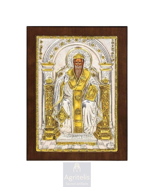 Silver Icon, Agritelis Church Supplies, ieraskevi.com, The Expectant Theotokos — 23 x 17cm