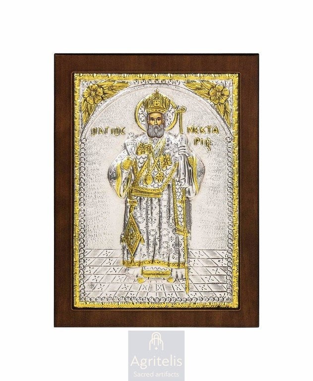 Сребърна икона, Αγριτέλης Църковни, ieraskevi.com, БОГОРОДИЦА БРЕМЕННА    23 x 17cm