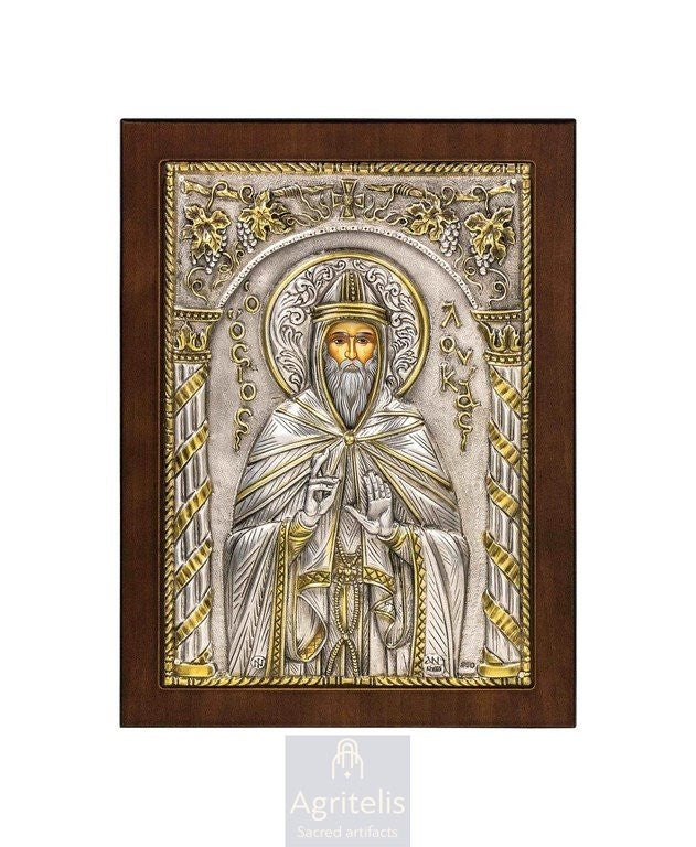Icoană din argint, Agritelis Church Supplies, ieraskevi.com, Maica Domnului însărcinată — 23 x 17 cm