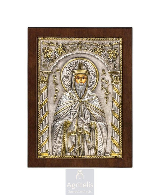 Silver Icon, Agritelis Church Supplies, ieraskevi.com, The Expectant Theotokos — 23 x 17cm