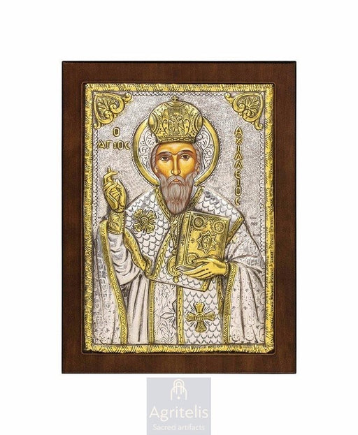 Silver Icon, Agritelis Church Supplies, ieraskevi.com, The Expectant Theotokos — 23 x 17cm