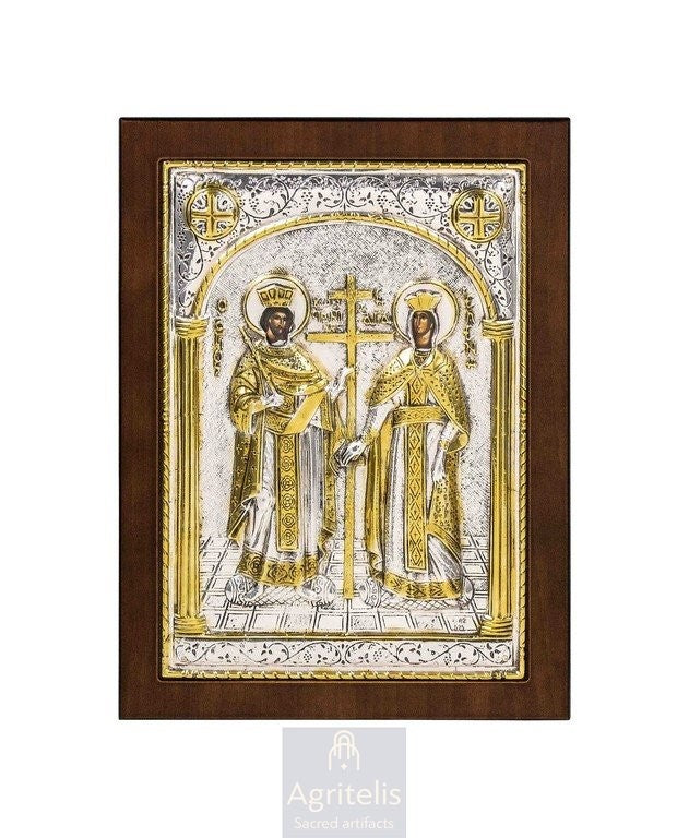 Silver Icon, Agritelis Church Supplies, ieraskevi.com, The Expectant Theotokos — 23 x 17cm