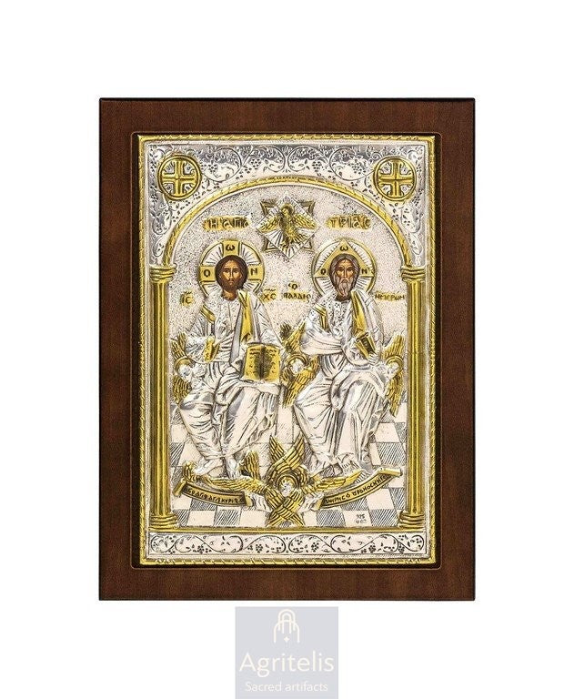 Silver Icon, Agritelis Church Supplies, ieraskevi.com, The Expectant Theotokos — 23 x 17cm