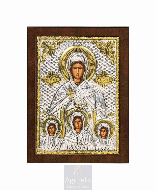 Серебряная икона, Αγριτέλης церковная, ieraskevi.com, БОГОРОДИЦА БЕРЕМЕННАЯ    23 x 17cm