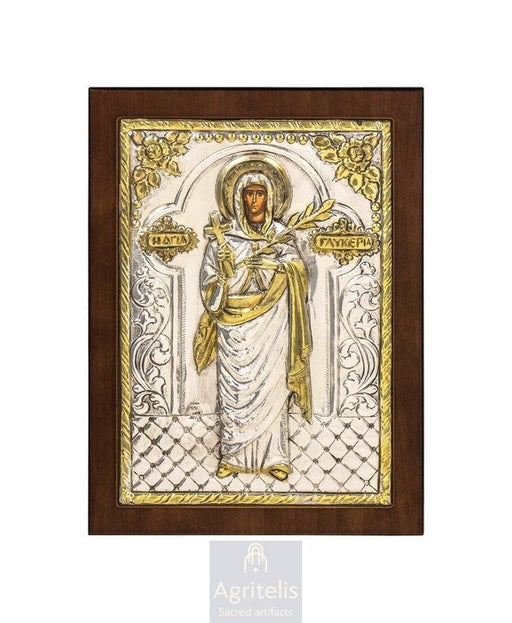 Silver Icon, Agritelis Church Supplies, ieraskevi.com, The Expectant Theotokos — 23 x 17cm