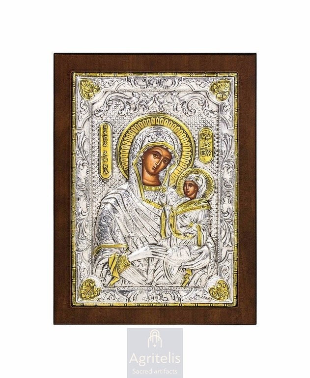 Сребърна икона, Αγριτέλης Църковни, ieraskevi.com, БОГОРОДИЦА БРЕМЕННА    23 x 17cm