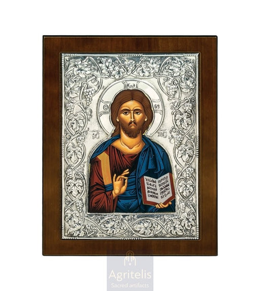 Silver Icon, Agritelis Church Supplies, ieraskevi.com, The Expectant Theotokos — 23 x 17cm