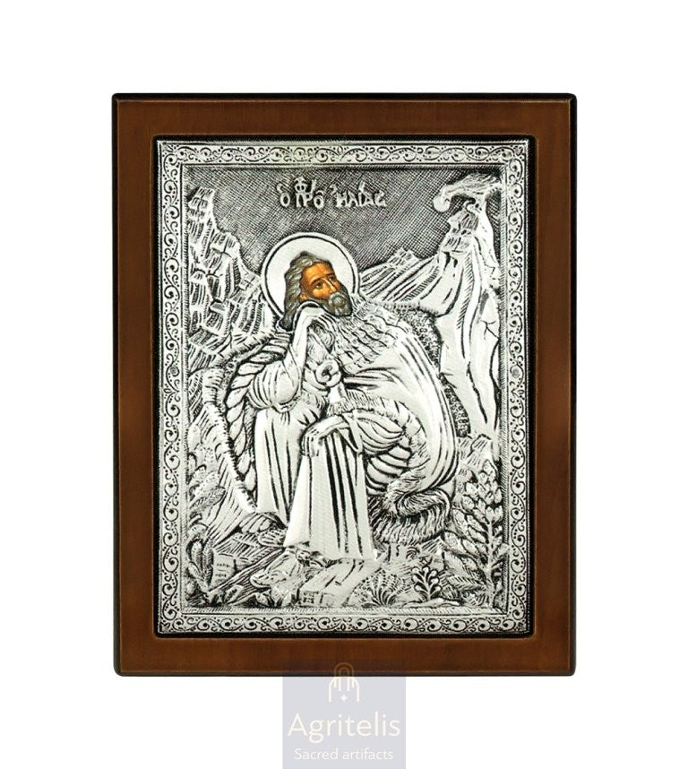 Silver Icon, Agritelis Church Supplies, ieraskevi.com, The Expectant Theotokos — 23 x 17cm