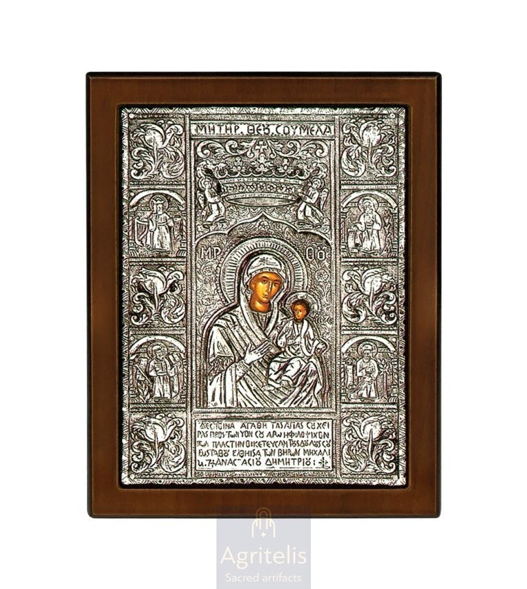 Silver Icon, Agritelis Church Supplies, ieraskevi.com, The Expectant Theotokos — 23 x 17cm
