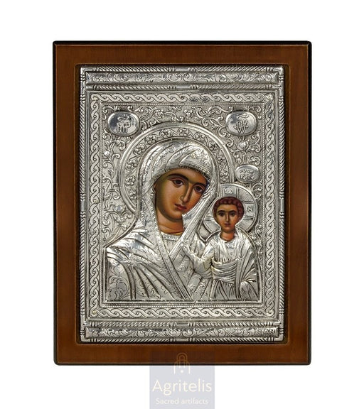 Silver Icon, Agritelis Church Supplies, ieraskevi.com, The Expectant Theotokos — 23 x 17cm