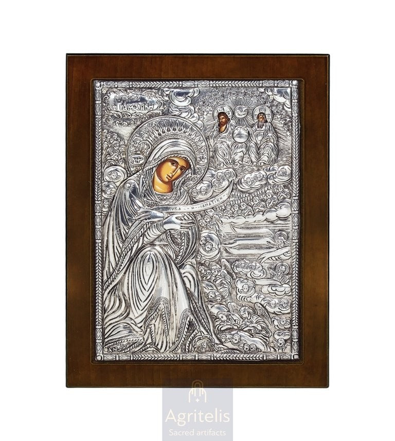 Сребърна икона, Αγριτέλης Църковни, ieraskevi.com, БОГОРОДИЦА БРЕМЕННА    23 x 17cm