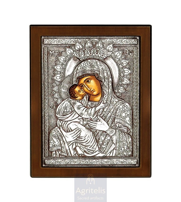 Сребрна икона, Αγριτέλης Црквене ствари, ieraskevi.com, ПРЕСВЕТА БОГОРОДИЦА ТРУДНА    23 x 17cm