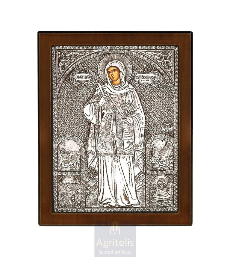 Срібна ікона, Αγριτέλης Церковне, ieraskevi.com, БОГОРОДИЦЯ ВАГІТНА    23 x 17cm