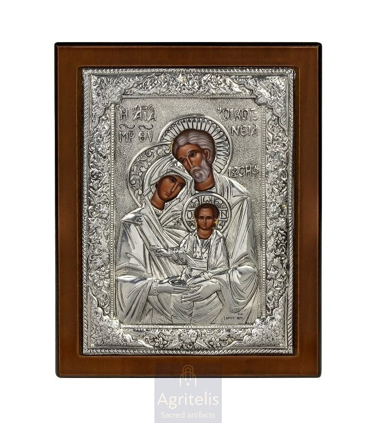 Icoană din argint, Agritelis Church Supplies, ieraskevi.com, Maica Domnului însărcinată — 23 x 17 cm