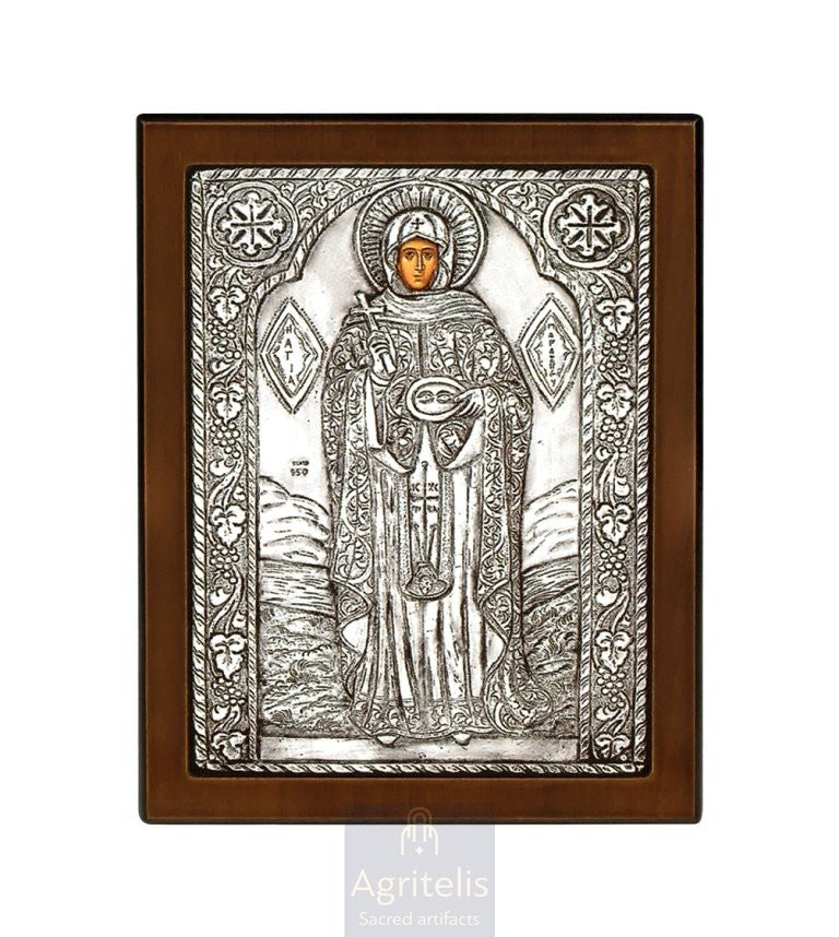 Сребрна икона, Αγριτέλης Црквене ствари, ieraskevi.com, ПРЕСВЕТА БОГОРОДИЦА ТРУДНА    23 x 17cm