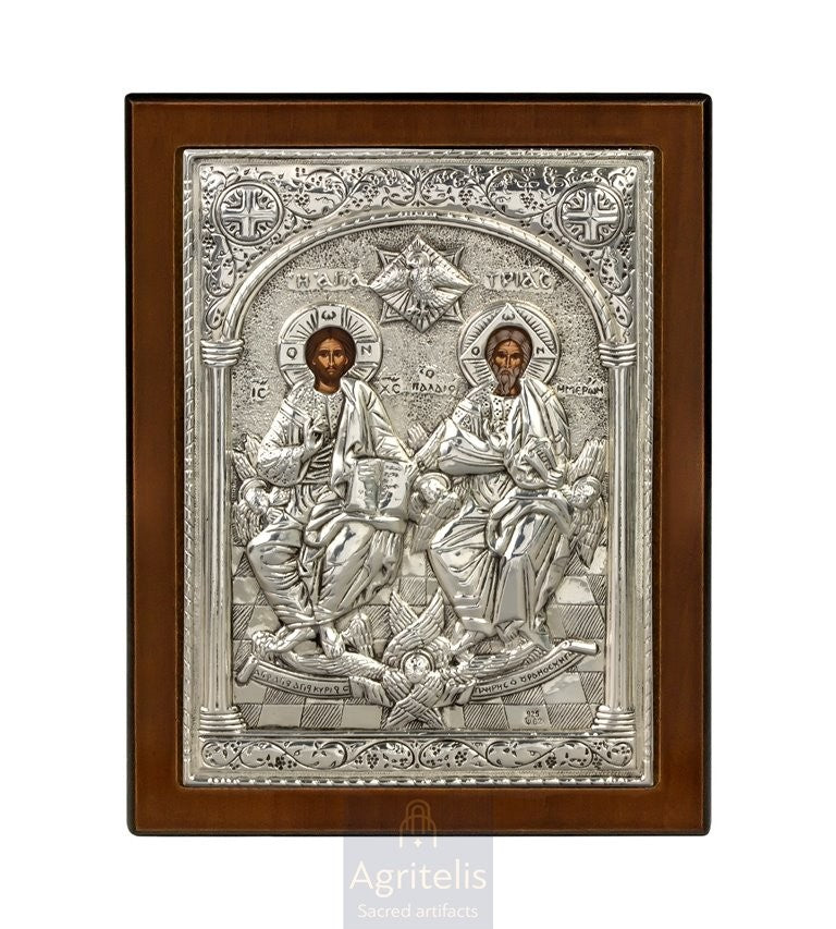 Сребрна икона, Αγριτέλης Црквене ствари, ieraskevi.com, ПРЕСВЕТА БОГОРОДИЦА ТРУДНА    23 x 17cm