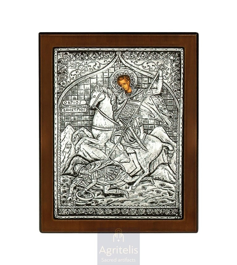 Сребрна икона, Αγριτέλης Црквене ствари, ieraskevi.com, ПРЕСВЕТА БОГОРОДИЦА ТРУДНА    23 x 17cm