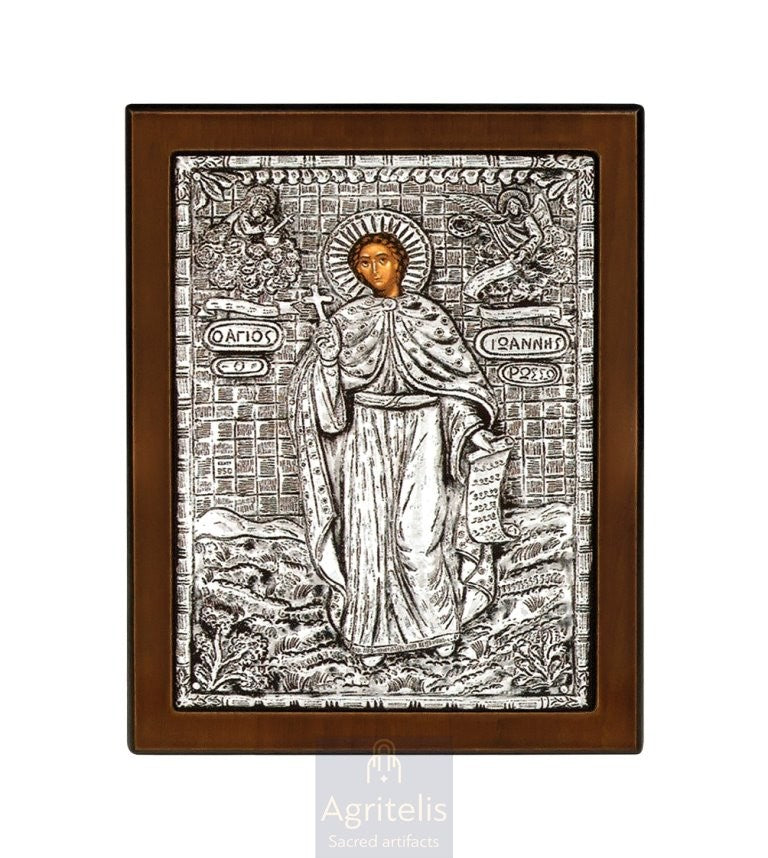 Icoană din argint, Agritelis Church Supplies, ieraskevi.com, Maica Domnului însărcinată — 23 x 17 cm
