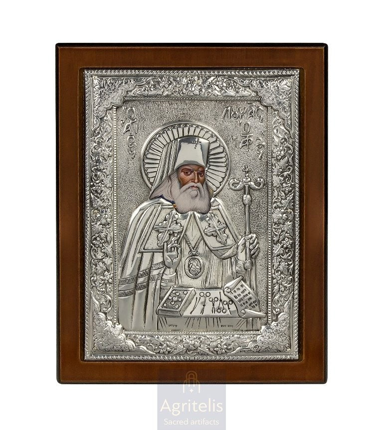 Արծաթից սրբապատկեր, Αγριτέλης Եկեղեցական, ieraskevi.com, ՍՈՒՐԲ ԿՈՒՅՍ ՀԳԻՆԱՎՈՐ    23 x 17cm