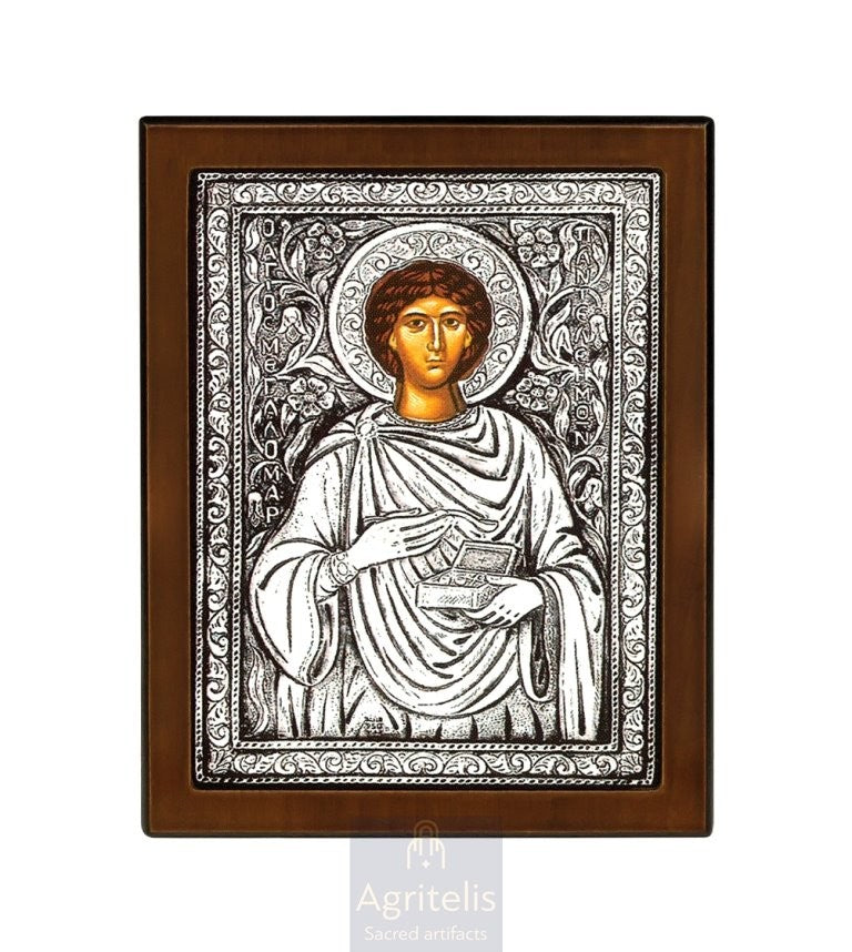 Silver Icon, Agritelis Church Supplies, ieraskevi.com, The Expectant Theotokos — 23 x 17cm