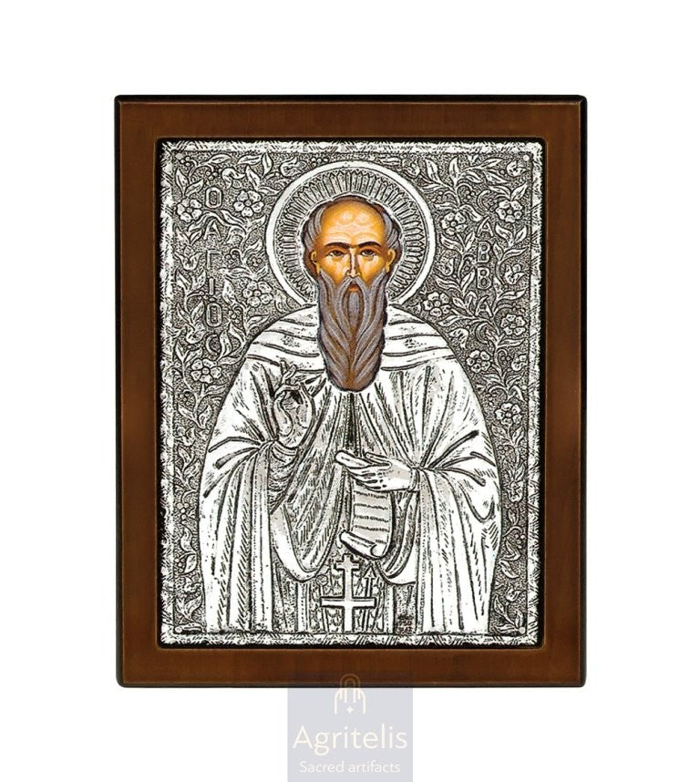 Icoană din argint, Agritelis Church Supplies, ieraskevi.com, Maica Domnului însărcinată — 23 x 17 cm
