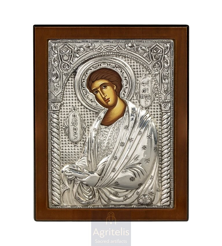Icoană din argint, Agritelis Church Supplies, ieraskevi.com, Maica Domnului însărcinată — 23 x 17 cm