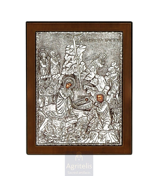 Сребърна икона, Αγριτέλης Църковни, ieraskevi.com, БОГОРОДИЦА БРЕМЕННА    23 x 17cm