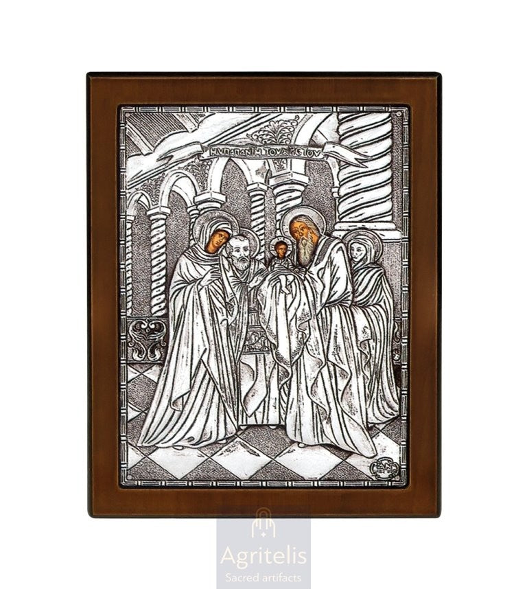 Сребрна икона, Αγριτέλης Црквене ствари, ieraskevi.com, ПРЕСВЕТА БОГОРОДИЦА ТРУДНА    23 x 17cm
