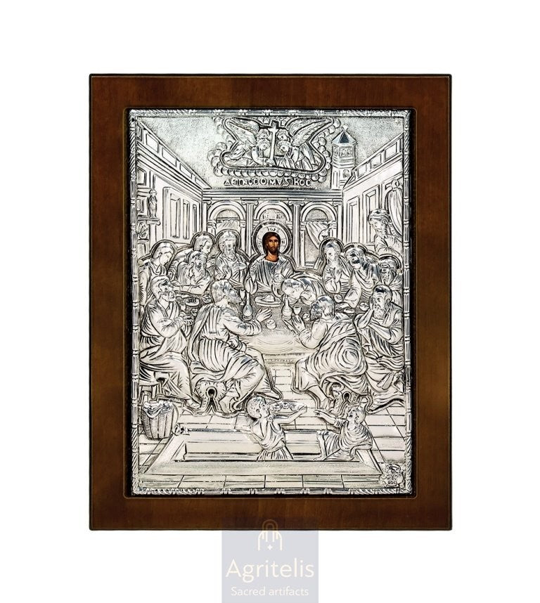 Silver Icon, Agritelis Church Supplies, ieraskevi.com, The Expectant Theotokos — 23 x 17cm