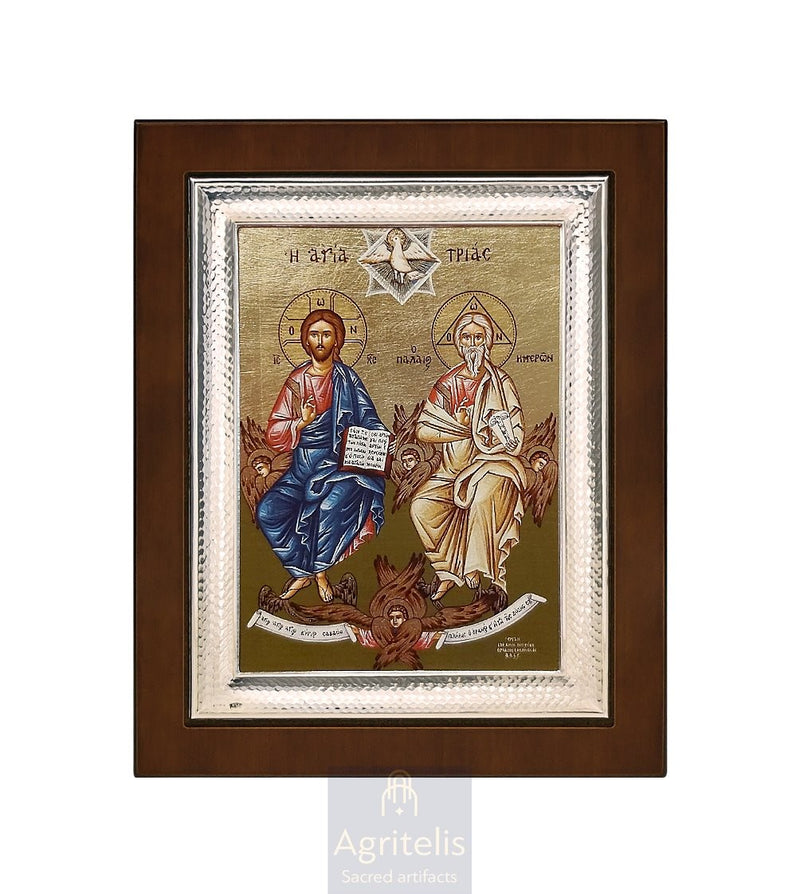 Արծաթից սրբապատկեր, Αγριτέλης եկեղեցական, ieraskevi.com, Սուրբ Երրորդություն 26,5 x 21,5 cm