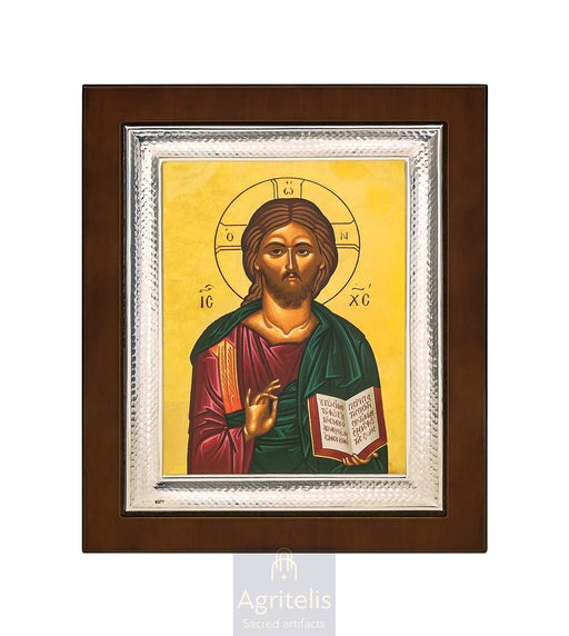 Срібна ікона, Αγριτέλης Церковне, ieraskevi.com, ХРИСТОС ТЕМА А 26,5 x 21,5 cm