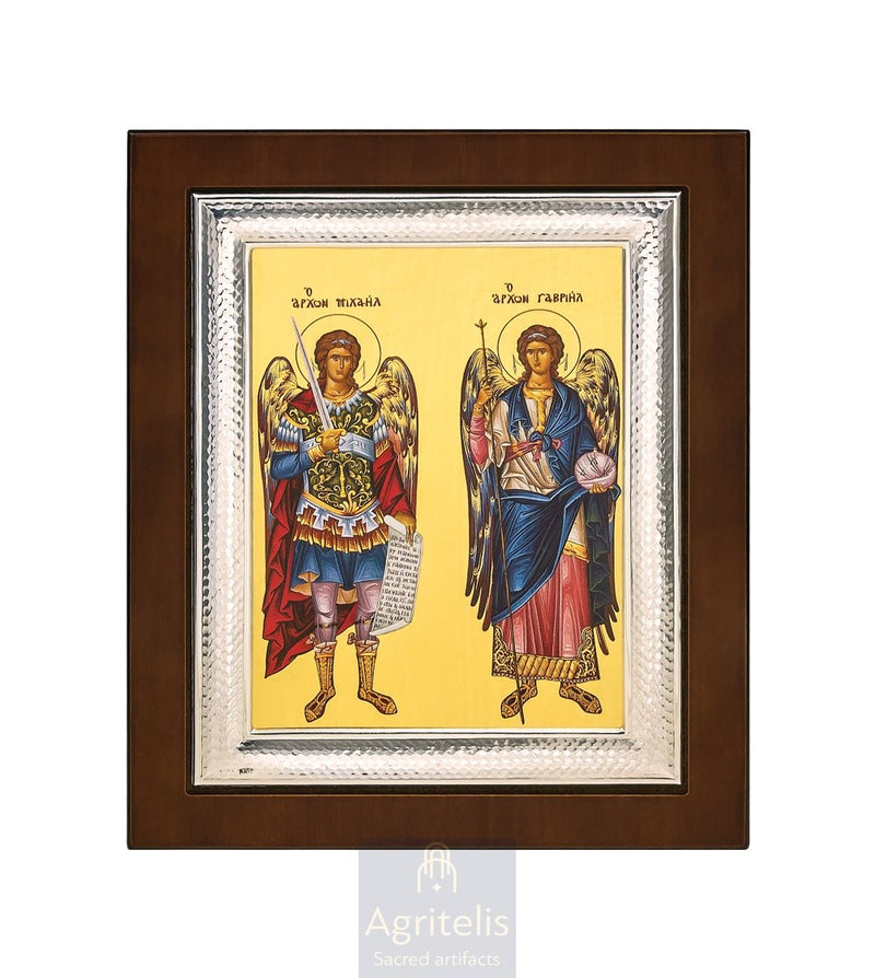 Сребрна икона, Αγριτέλης црквени предмети, ieraskevi.com, Архангели 26,5 x 21,5 cm