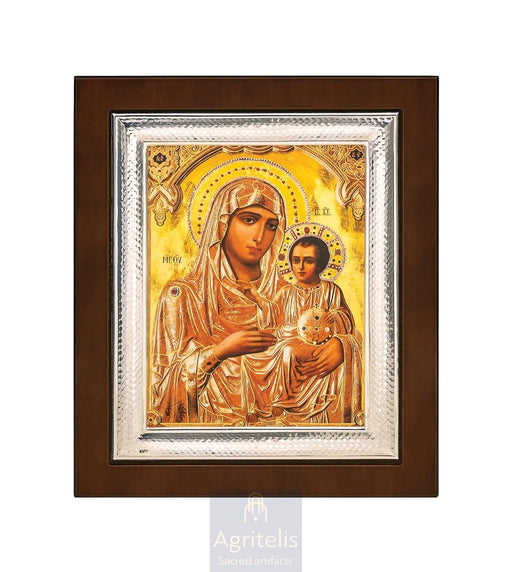 Maica Domnului din Ierusalim — Icoană din argint 925, 26,5 × 21,5 cm