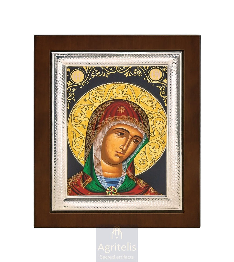 Сребърна икона, Αγριτέλης Църковни, ieraskevi.com, ПРЕСВЕТА БОГОРОДИЦА ЕЛЕУСА 26,5 x 21,5 cm