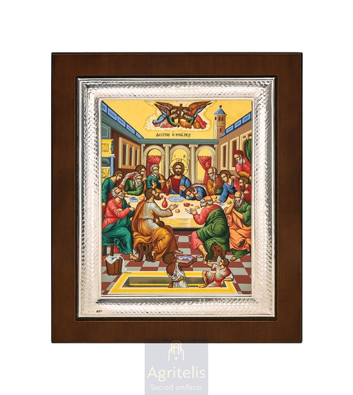 Cina cea de Taină — Icoană din argint 925, 26,5 × 21,5 cm