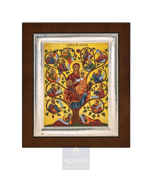 Сребрна икона, Αγριτέλης црквени предмети, ieraskevi.com, ЈЕСЕЈЕВО КОРЕЊЕ 26,5 x 21,5 cm