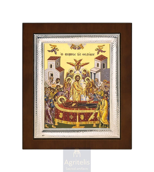 Сребрна икона, Αγριτέλης црквени предмети, ieraskevi.com, УСПЕЊЕ ПРЕСВЕТЕ БОГОРОДИЦЕ 26,5 x 21,5 cm